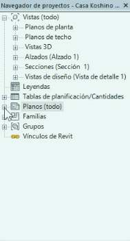 navegador de proyectos de revit