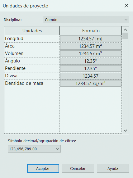 Cómo configurar las unidades en Revit Configurar las unidades en Revit