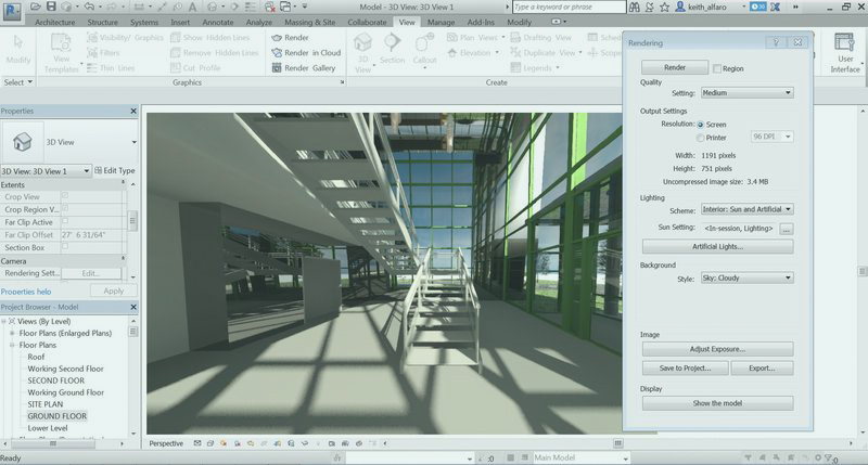 Revit 2017 ha optimizado su motor de renderizado