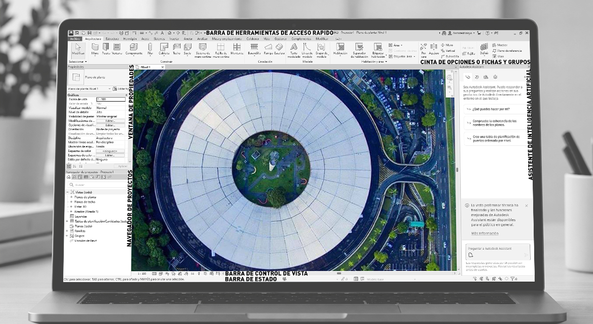 Revit 2027 interface incorporates AI